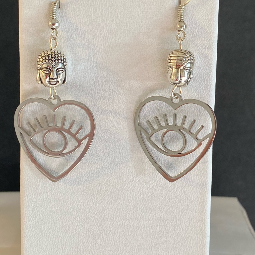 Evil Eye Budda Earrings Made By Evileyebymaria.